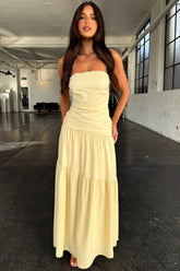 Charlotte Strapless Maxi Dress - Yellow