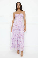 Eliora Strapless Maxi Dress Purple