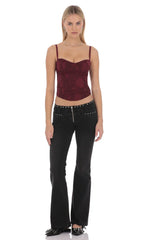 Simone Studded Low Rise Jean