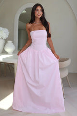 Iridessa Strapless Maxi Dress - Baby Pink