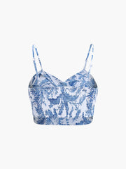 Seaside Joy Print Twist Detail Skirt Set