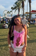 Elle Pink Frill Cami Top