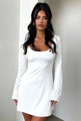 Marcia Long Sleeve Dress - White