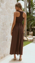 Amira Maxi Dress - Chocolate